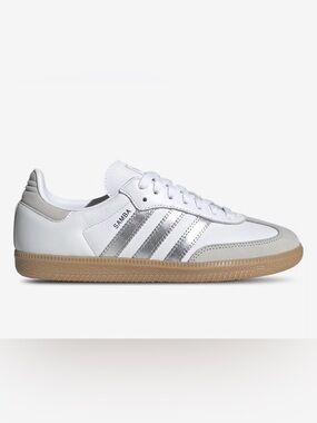 Adidas Samba OG in White/Silver, M11.5/W12.5 | Adidas